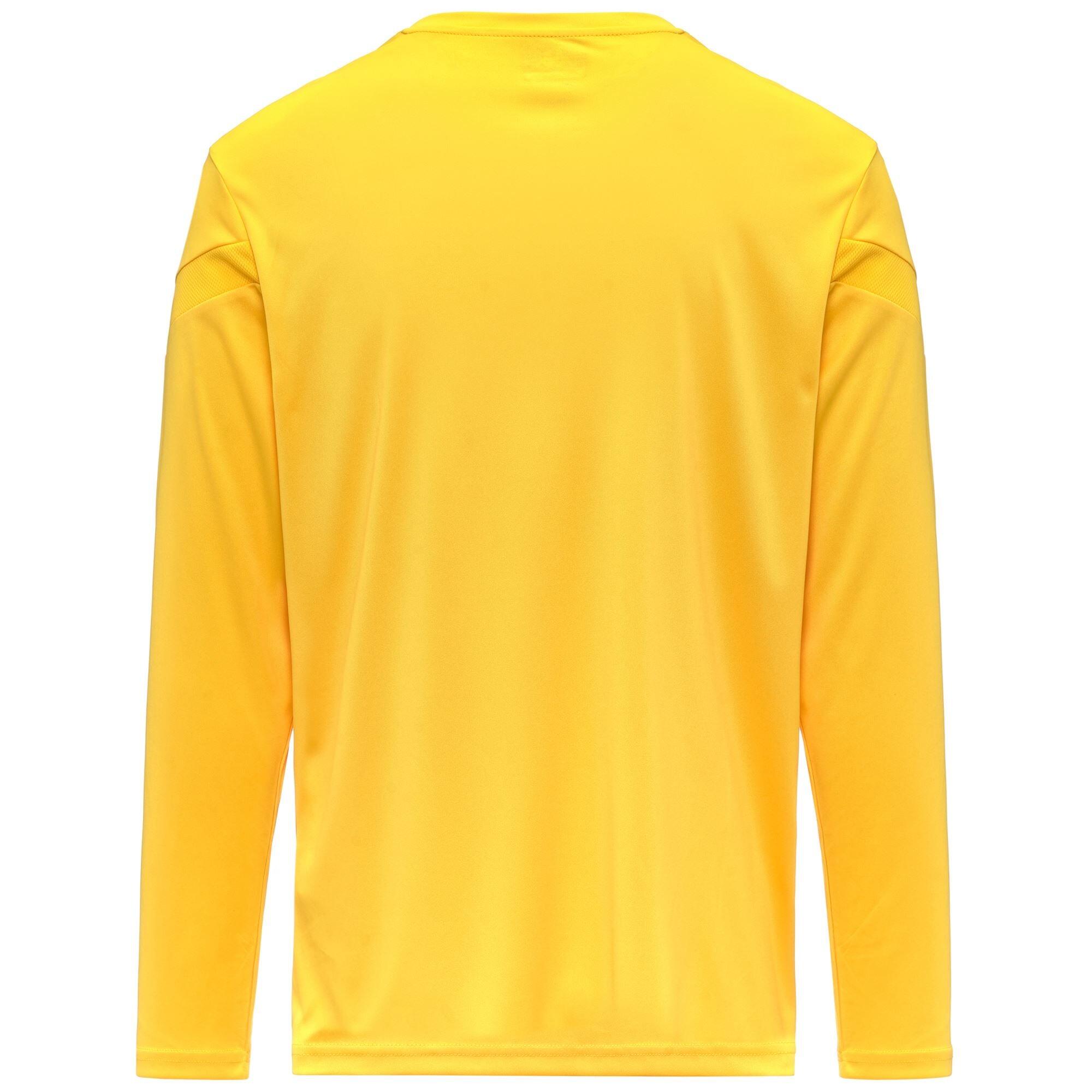 Maillot de football homme en polyester jaune 3/4