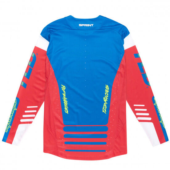 Langarm Trikot Troy Lee Designs Sprint Rot/Blau 2/7