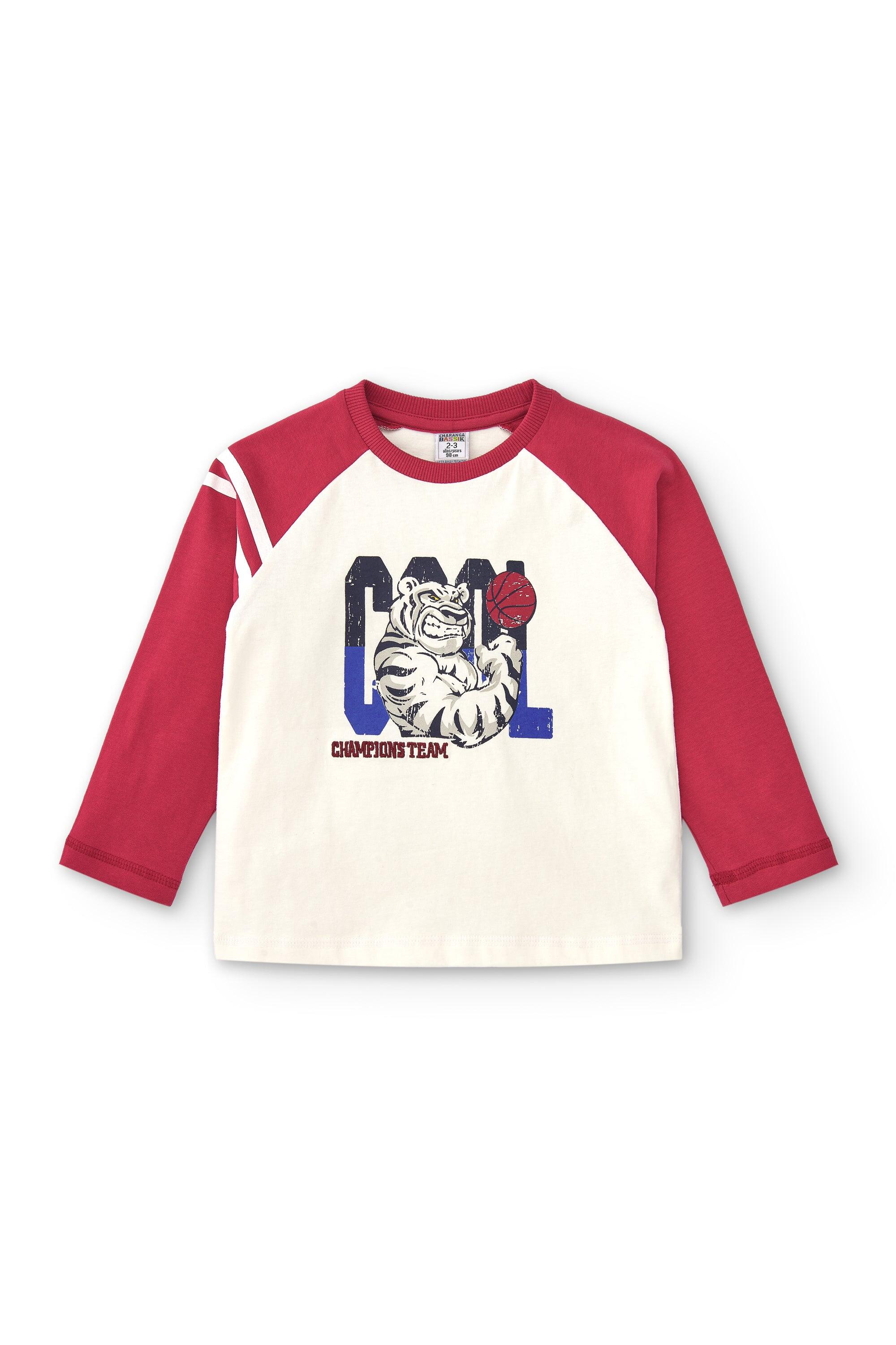 Camiseta vermelha estilosa para 1/2