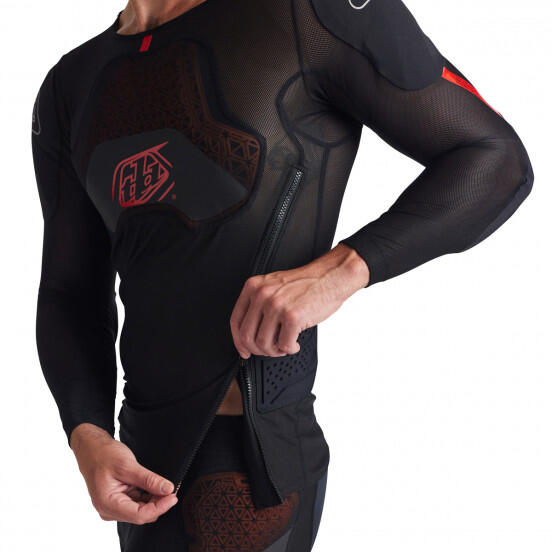 Troy Lee Designs Stage Ghost D30 Black Unisex Long Sleeve Protective Jersey 3/5