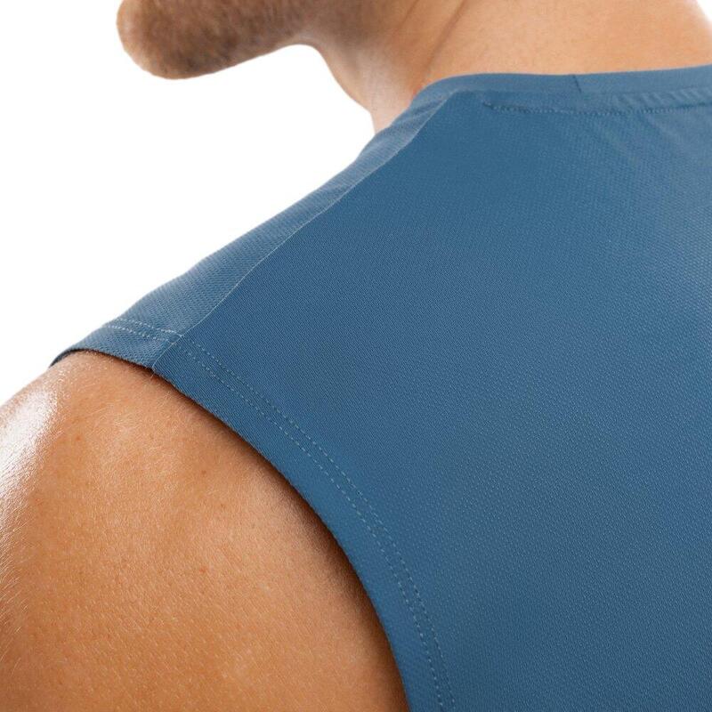 Tricou fără mâneci pentru bărbați, pentru alergare Paine Blue Albastru