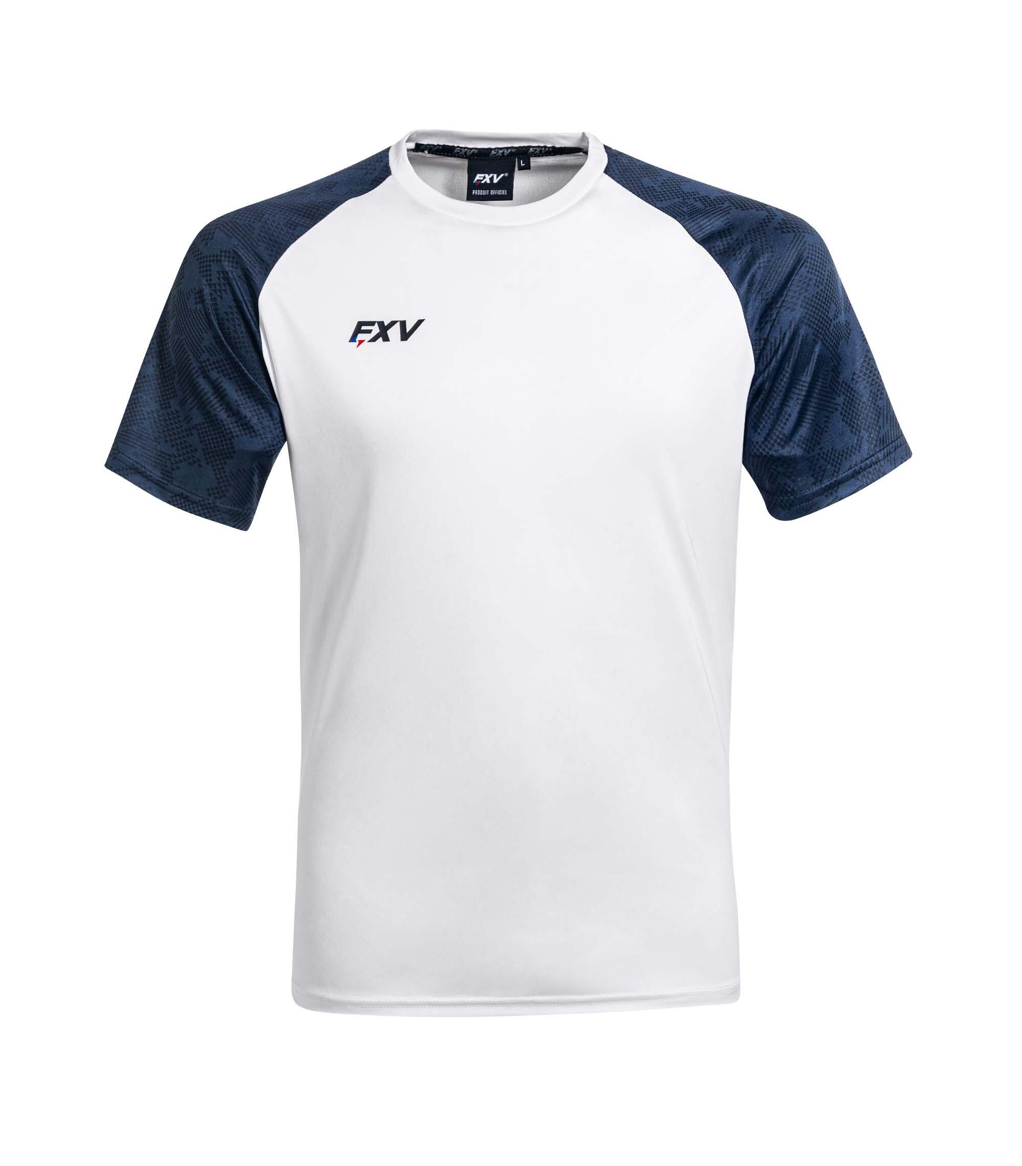 TEE-SHIRT DE RUGBY RAFFUT Force XV blanc-marine 1/1