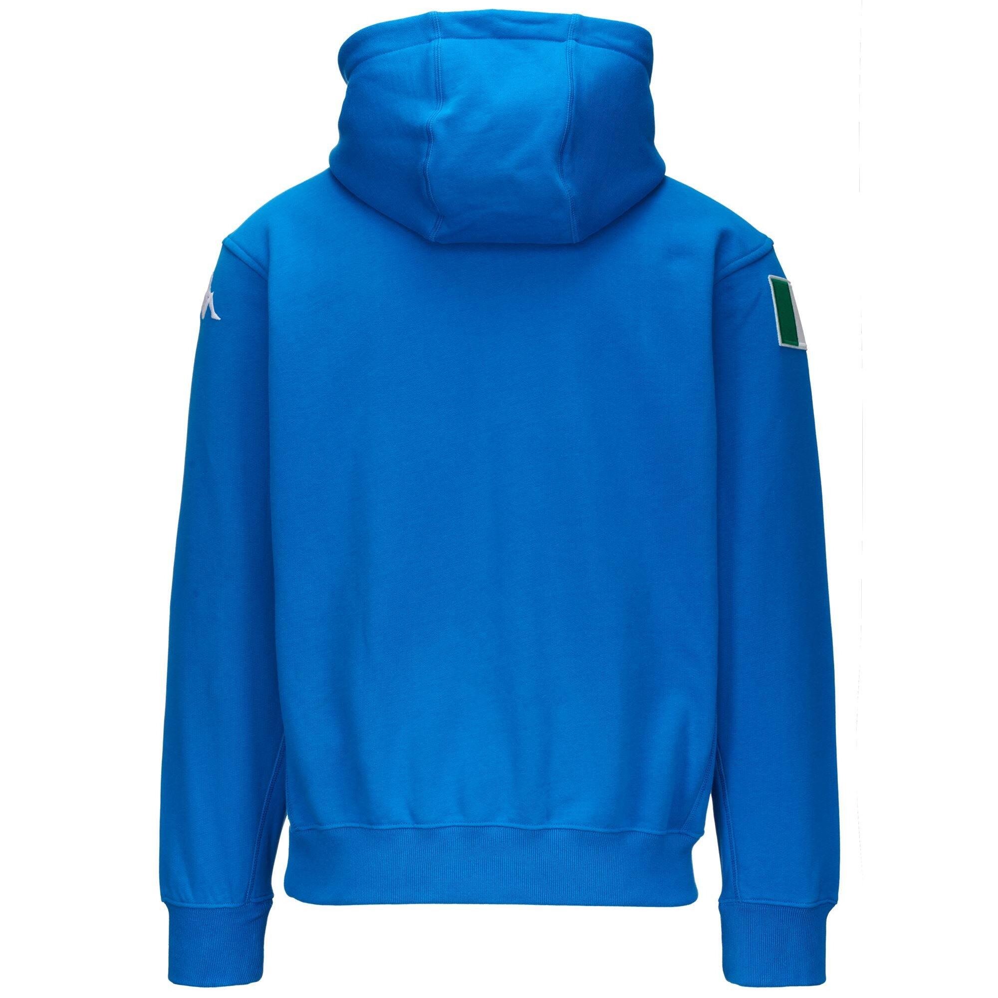 Felpa da uomo in cotone blu da streetwear sportivo 3/5