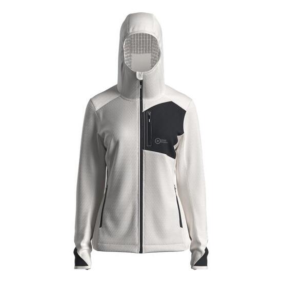 Great Escapes Cosmique lady long zip fleece jacket white alyssum