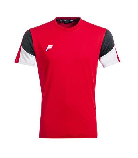 TEE-SHIRT DE RUGBY CHISTERA ENFANT Force XV rouge-noir
