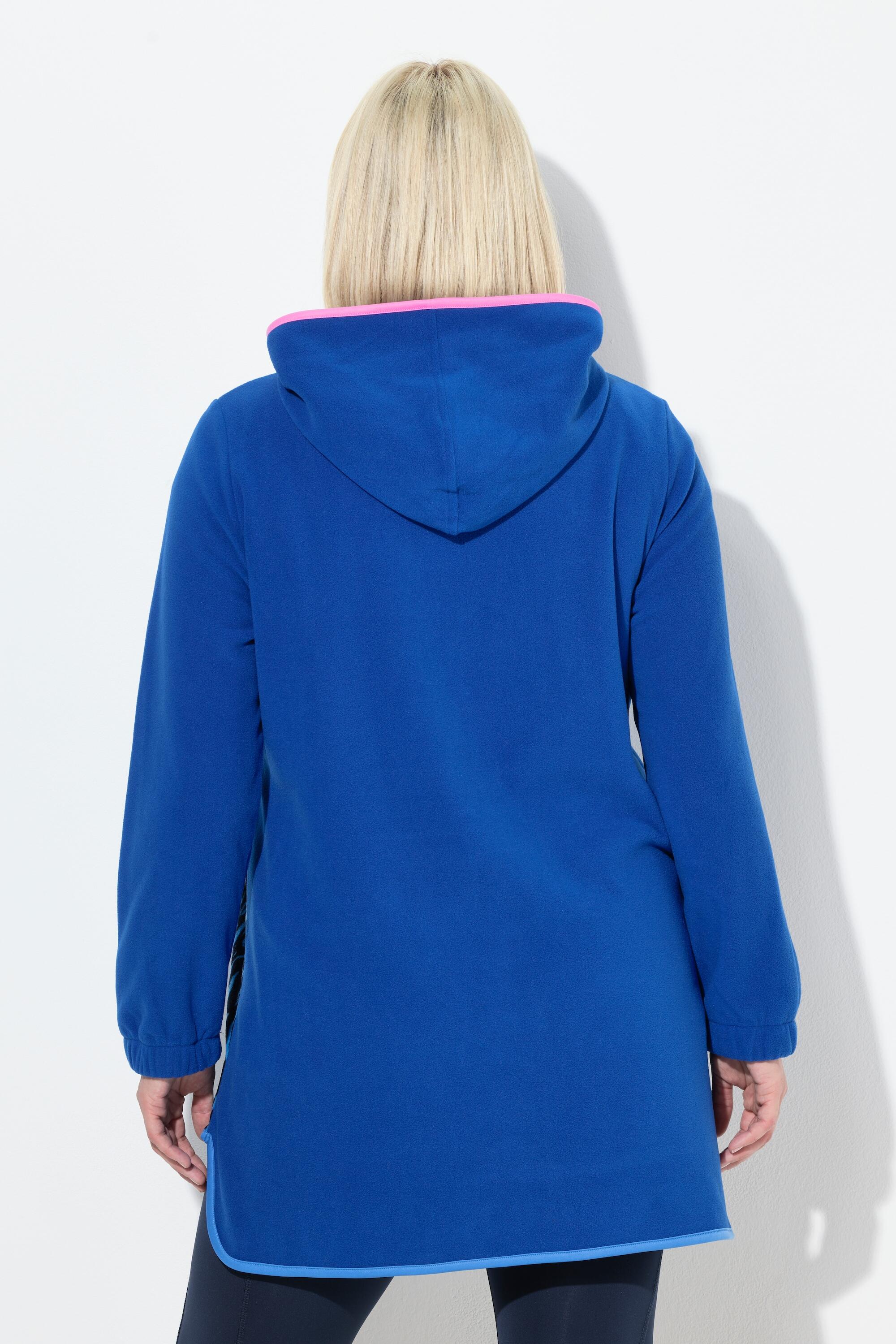 Femme Sweat à capuche en polaire larges rayures color block et manches longues 2/6