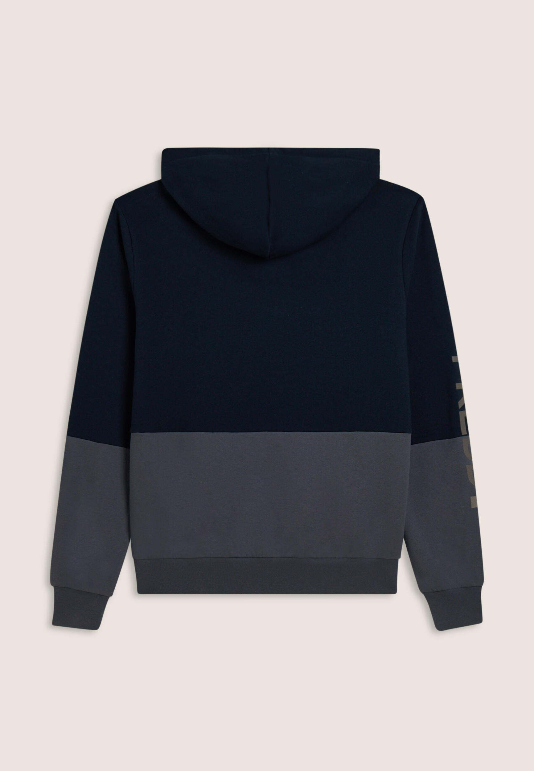 Felpa colour block con cappuccio in jersey 2/3