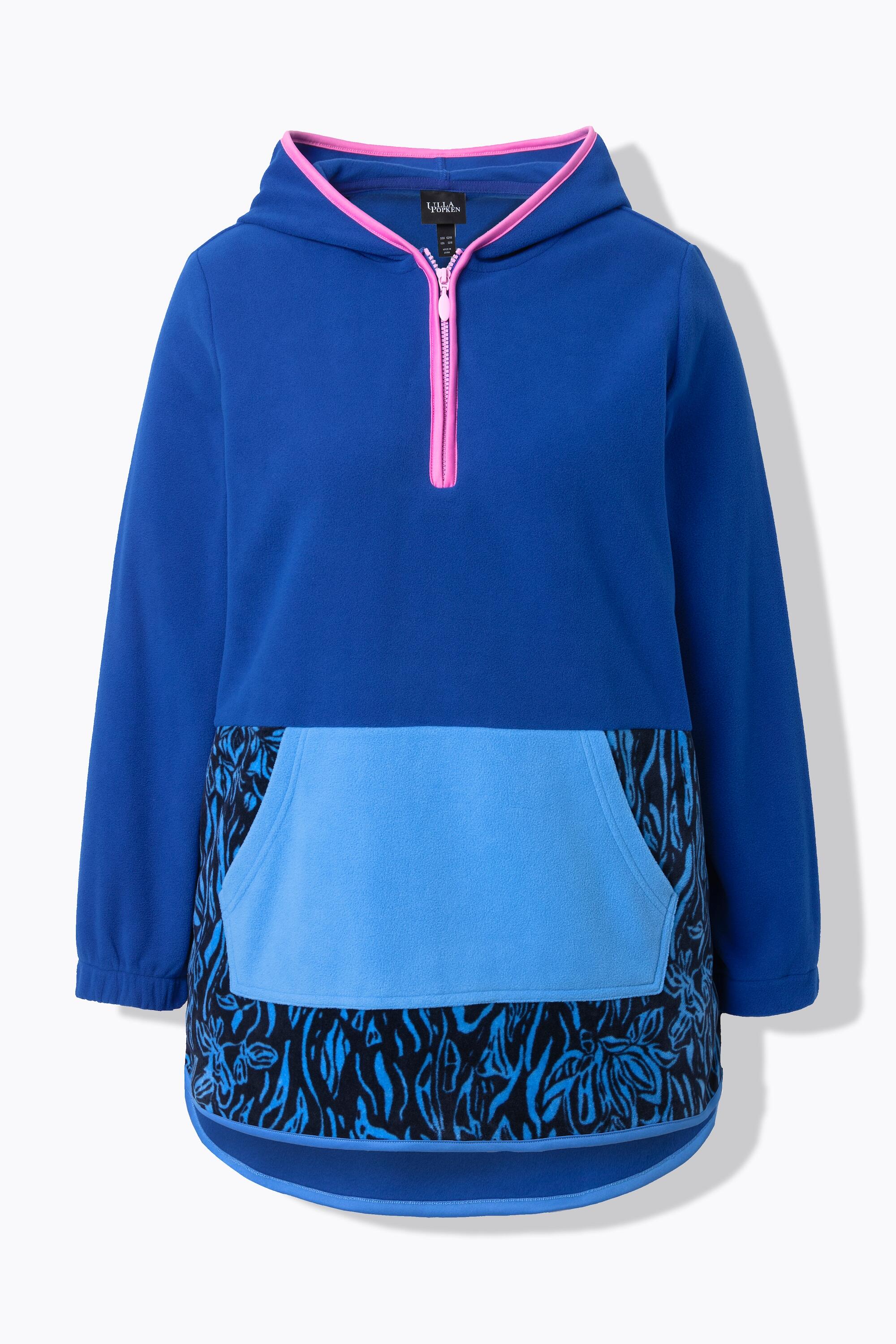 Femme Sweat à capuche en polaire larges rayures color block et manches longues 6/6
