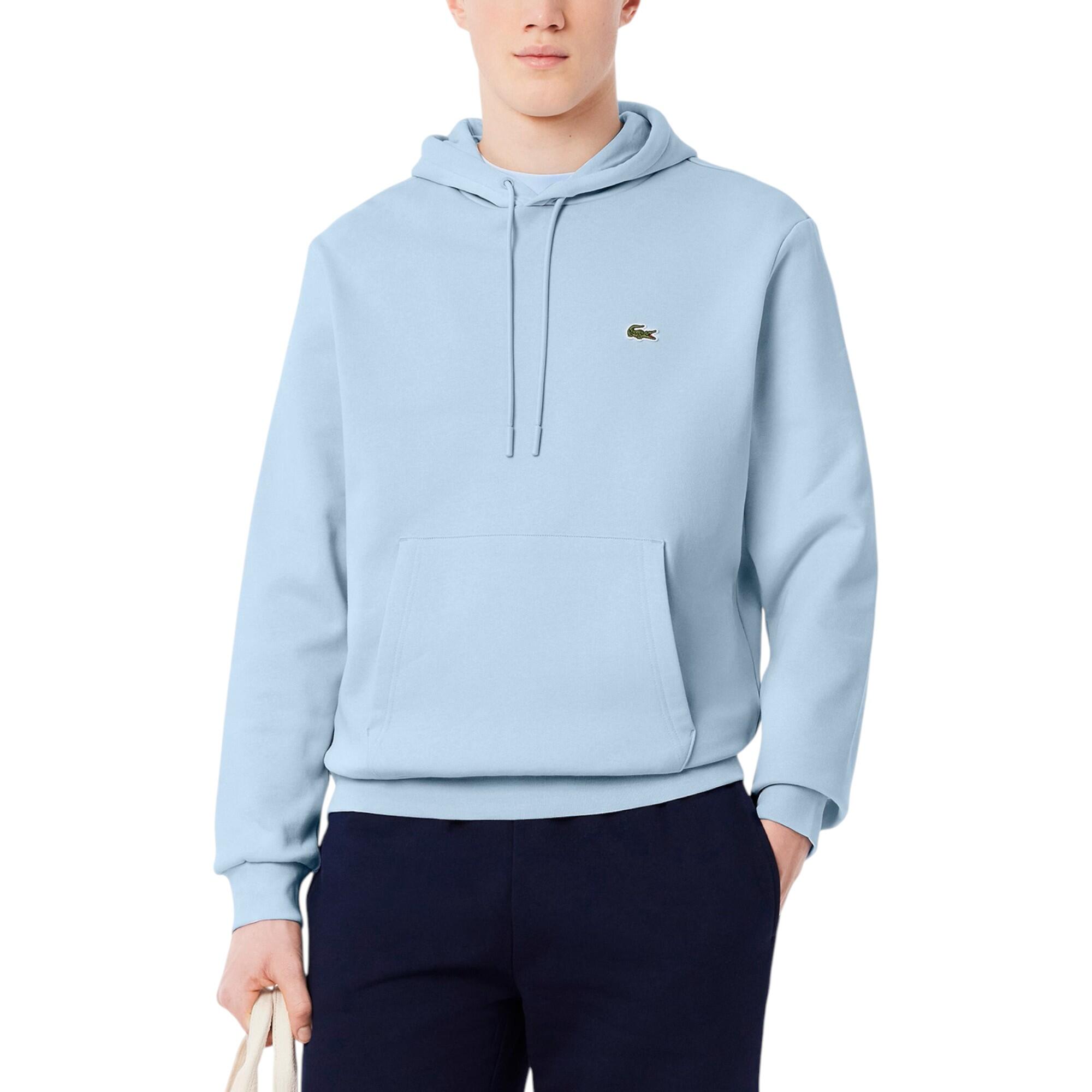 Lacoste Mens Fleece Hoodie Cotton Pullover Classic Fit Sportswear Hooded 1/6