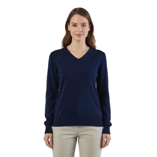 Damenpullover mit V-Ausschnitt – Leicht und elegant aus Merinowolle