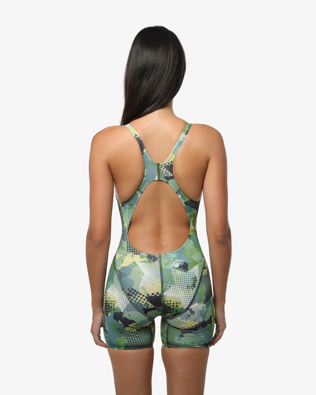Traje de baño sintético verde militar para mujer 2/4