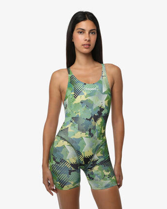 maillot de bain femme vert fluo en matière synthétique