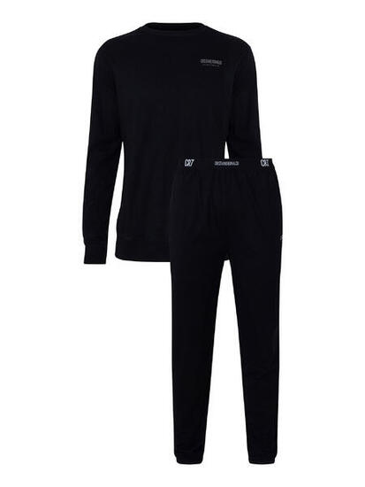 Fußball Pyjama klassisch gemütlich Herren - Nightwear dunkelblau