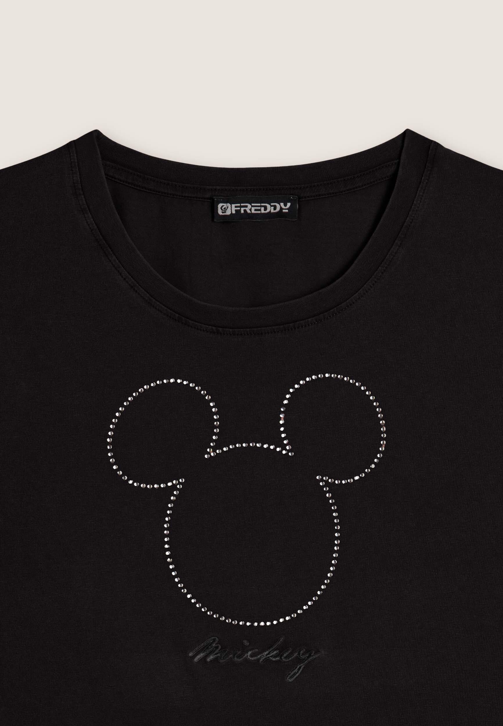 T-shirt court pour femmes avec Mickey Mouse en paillettes 3/3