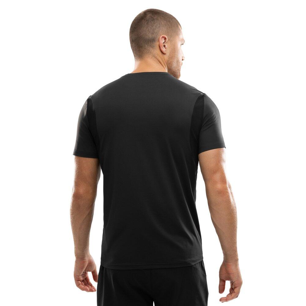 Herren Fitness kurzärmeliges lauf-t-shirt Gate Black Schwarz 2/7