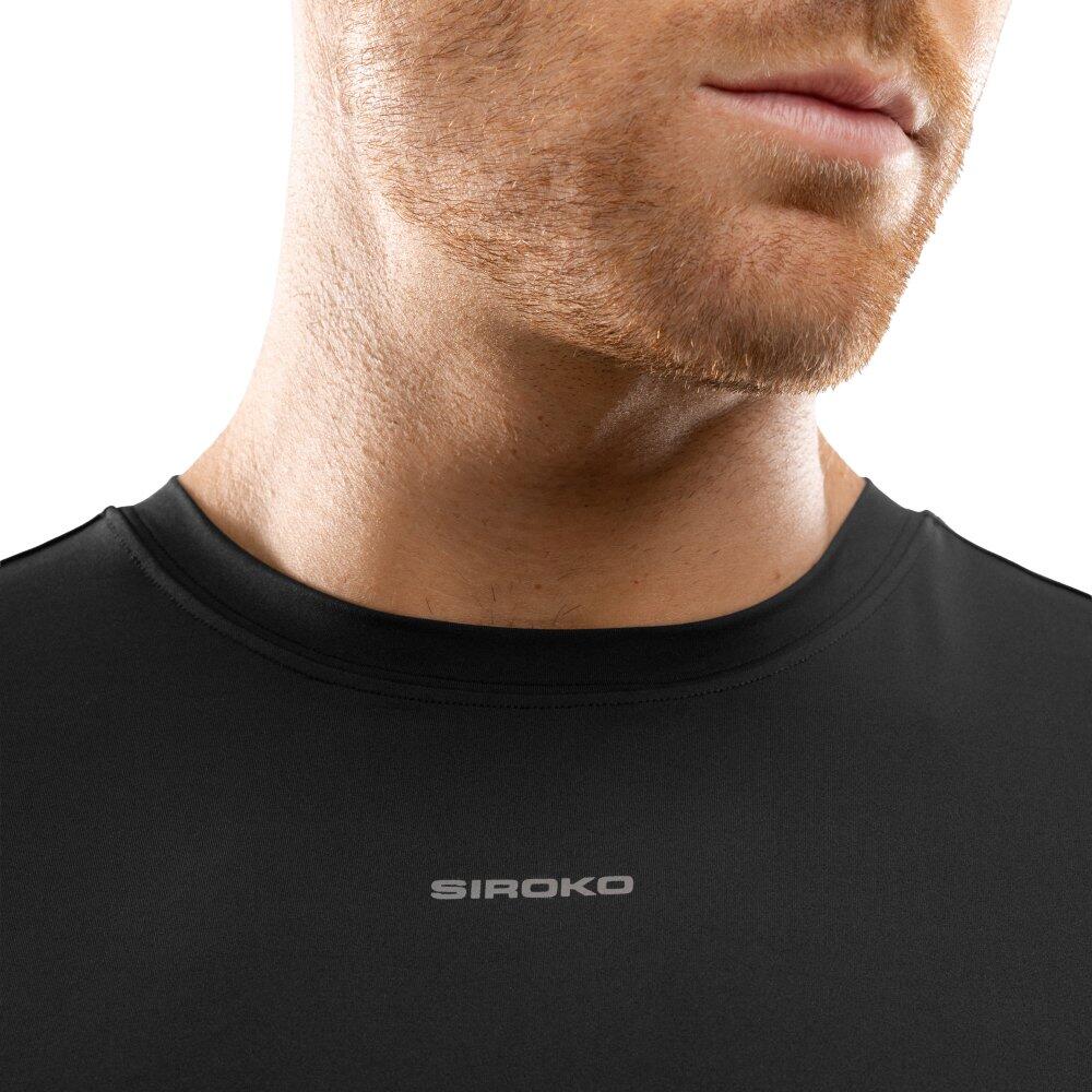 Herren Fitness kurzärmeliges lauf-t-shirt Gate Black Schwarz 4/7