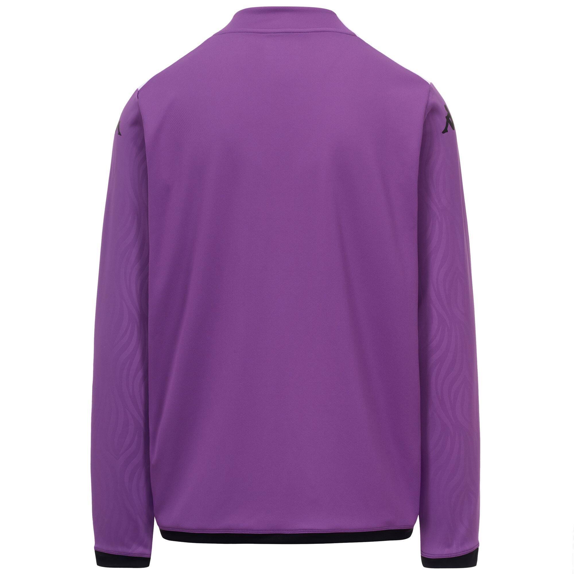 Felpa de hombre en poliéster reciclado morado de fútbol 3/4