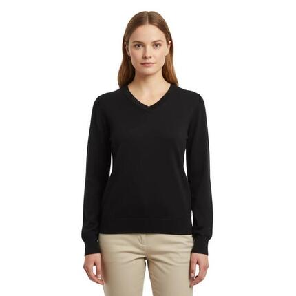 Pull col V Femme – Léger et élégant en laine mérinos