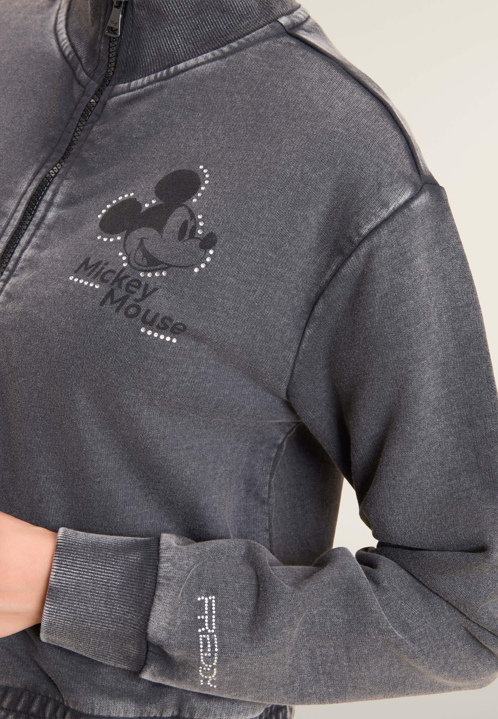 Felpa bomber cropped da donna con zip e dettagli Disney 4/4