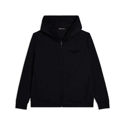Felpa donna con zip e cappuccio logato