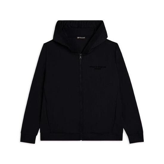 Sweat-shirt pour femmes avec fermeture zippée, capuche et logo
