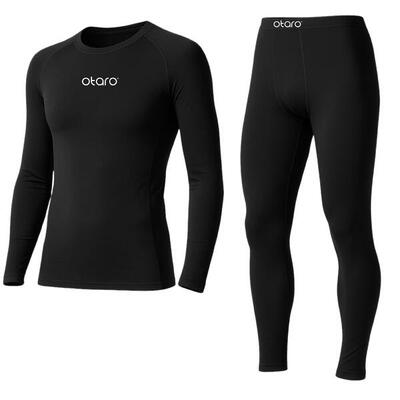 Thermo ondergoed heren set - seamless: top + broek | zwart