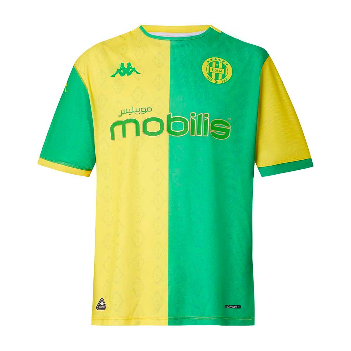 Kappa - Maillot Kombat Home Garçon Jsk 25/26 - Maillot Manches Courtes - Jaune - Decathlon