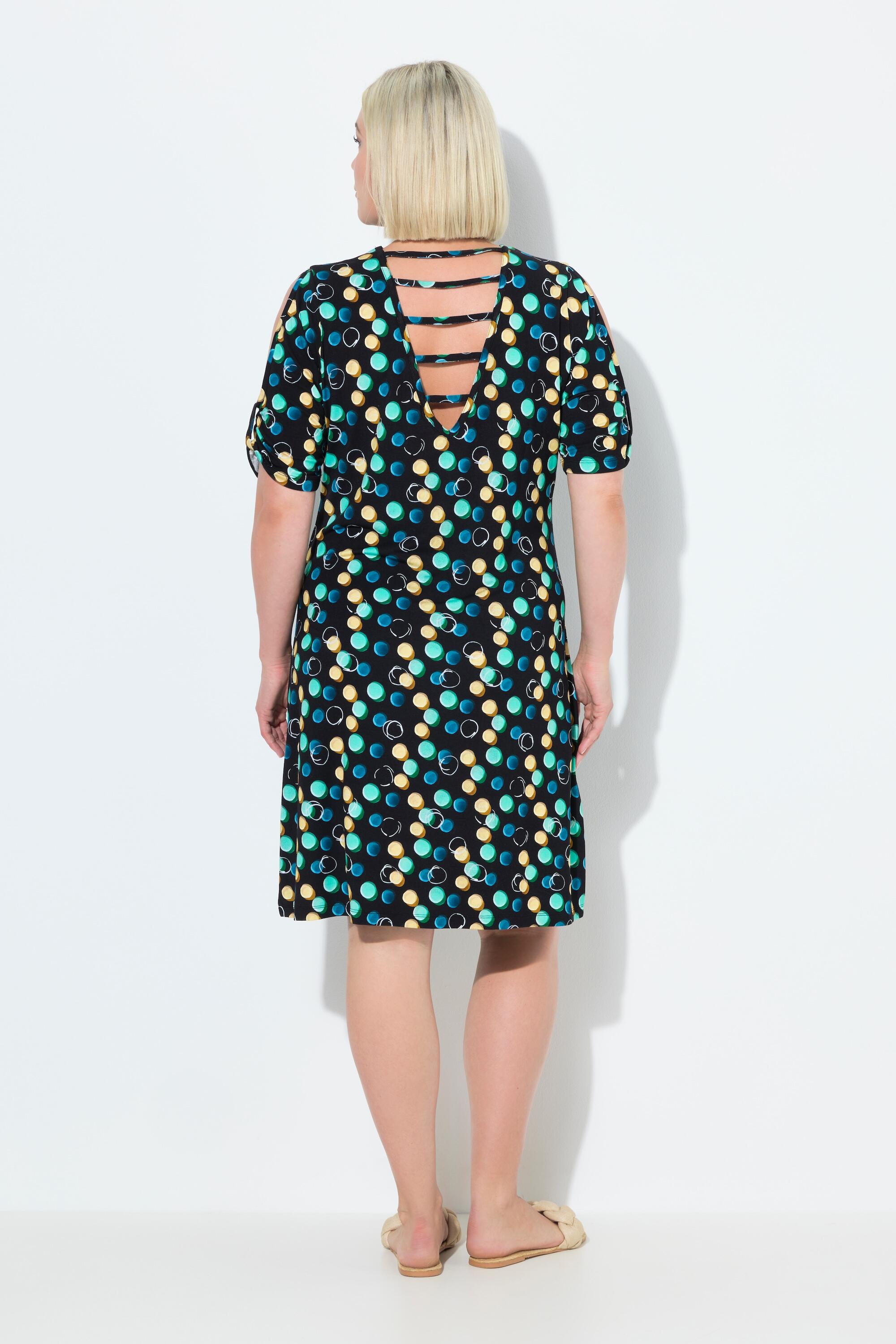 Femme Robe de plage à pois rubans fantaisie décolleté en V et manches courtes 2/7