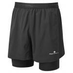 Short - Running - Homme - 2-en-1, léger et respirant - Tech 5 Twin - Noir/gris