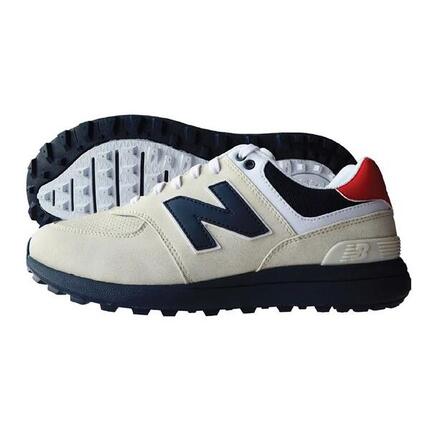 Chaussures de golf New Balance MG574 Greens V2 pour homme, beiges