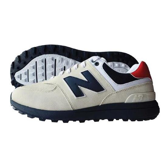 Chaussures de golf New Balance MG574 Greens V2 pour homme, beiges
