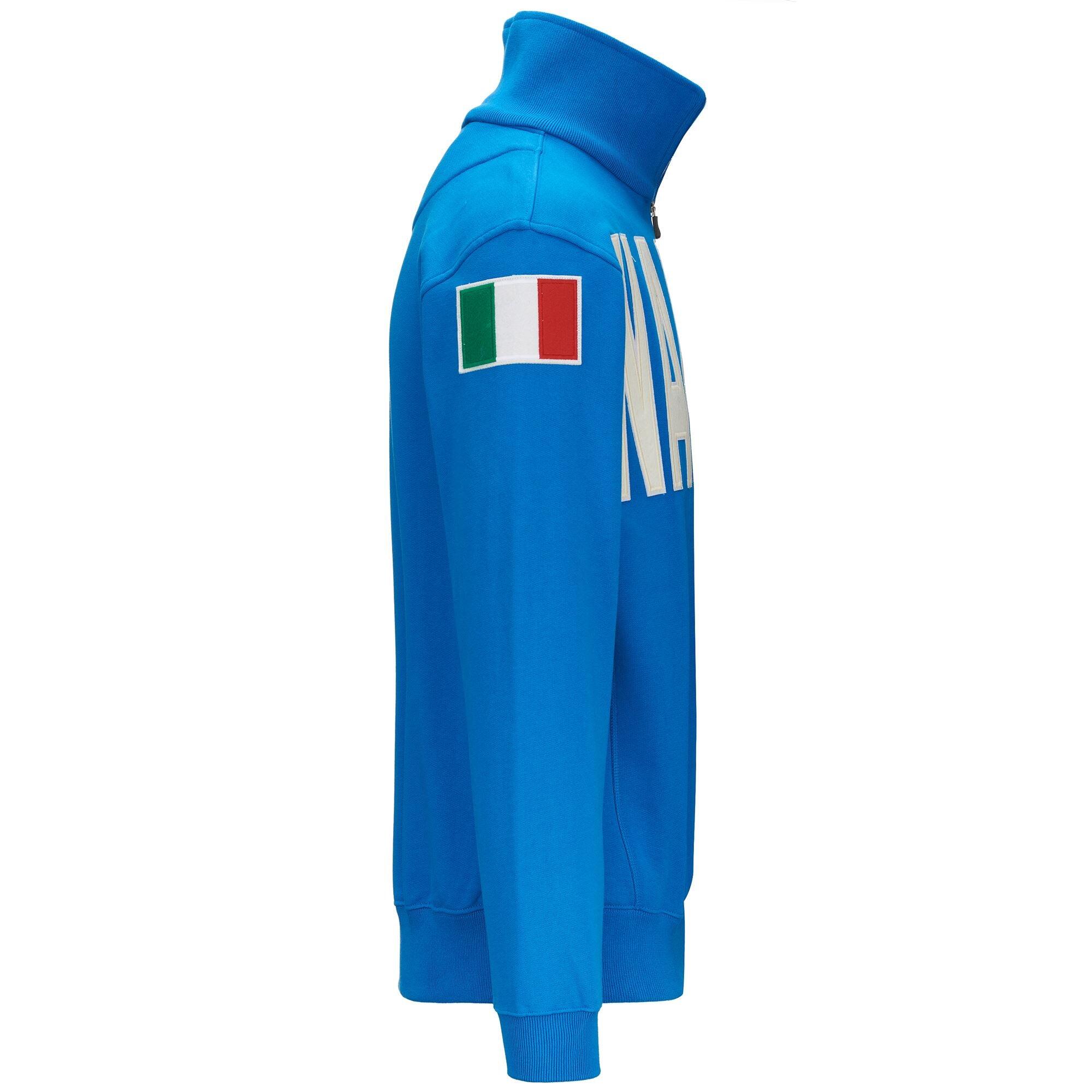 Felpa da uomo in cotone blu da streetwear sportivo 3/5