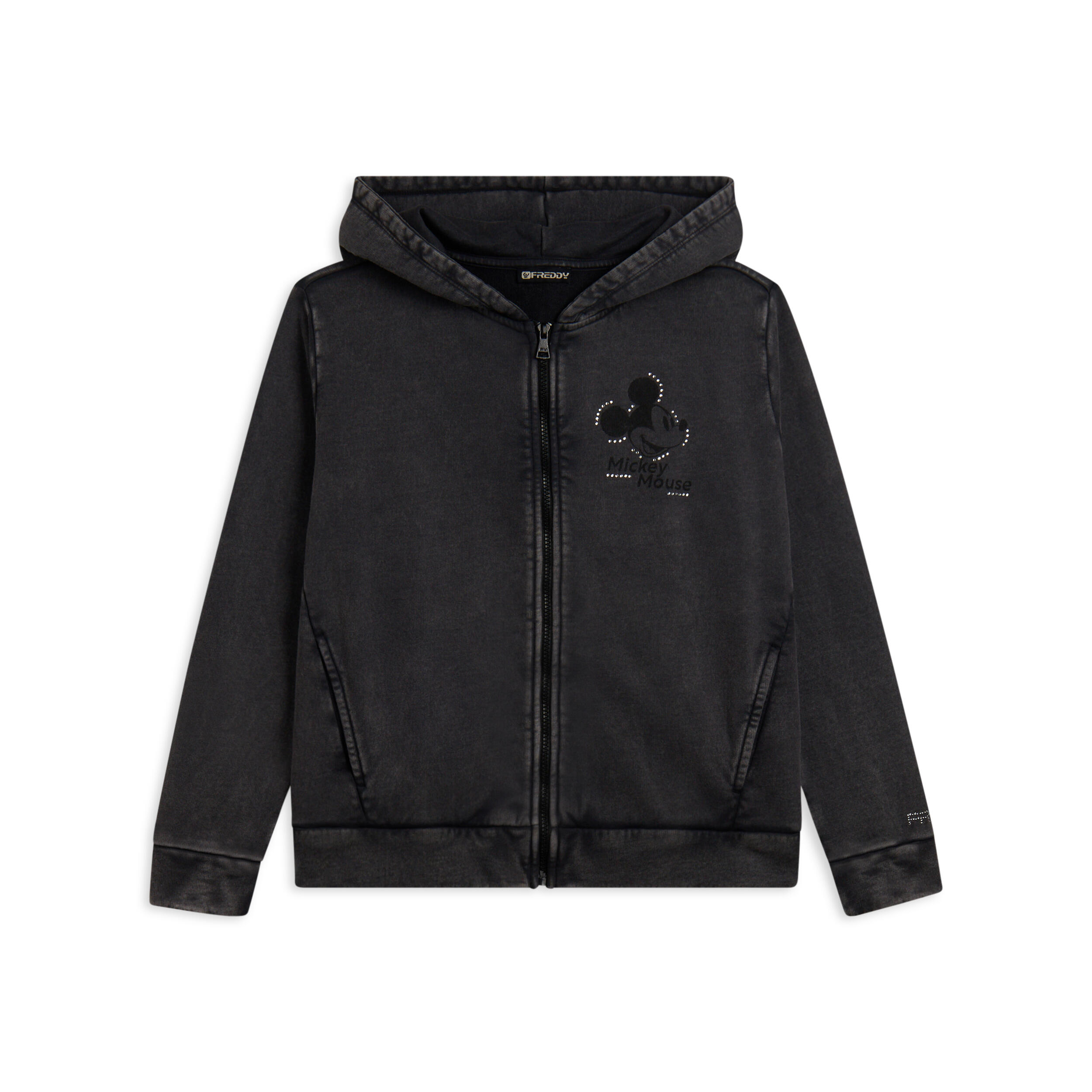 Freddy - Sweat-shirt Zippé À Capuche Pour Femmes Avec Graphique Mickey Mouse - Sweat Zippé - Noir - Decathlon