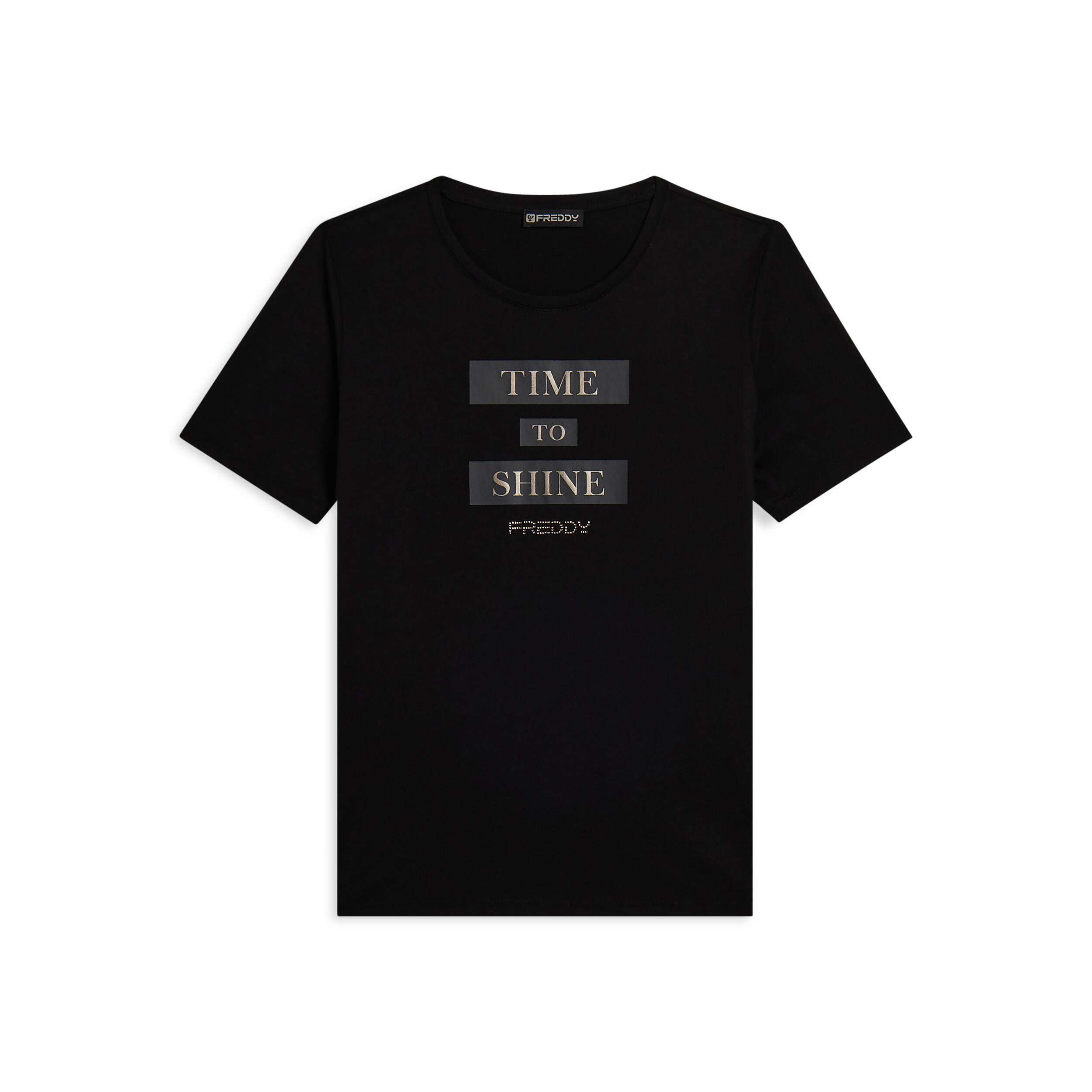 Freddy - T-shirt Pour Femmes Avec Des Graphiques Et Un Slogan Motivant - T-shirt Manches Courtes - Noir - Decathlon