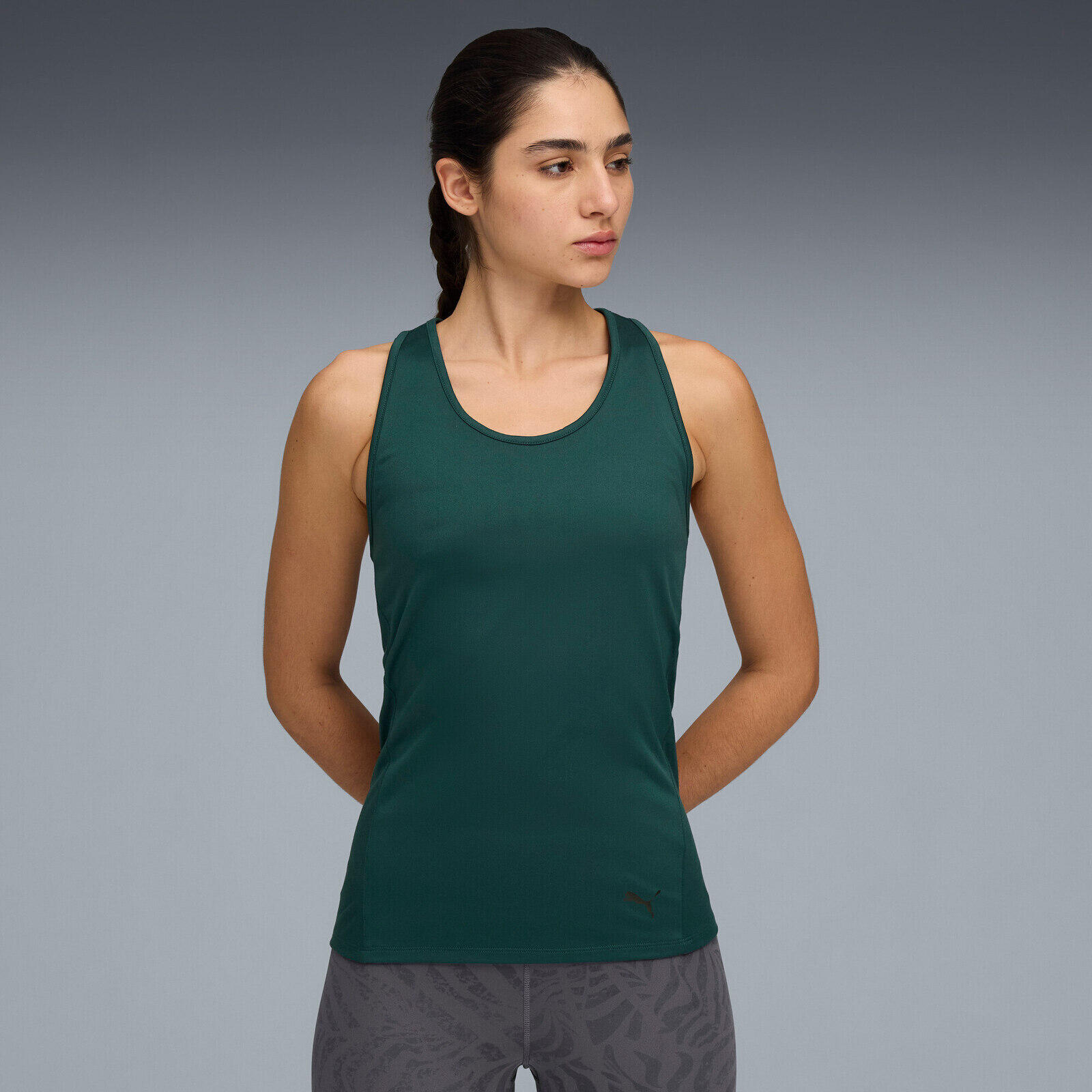 Maillot de corps Puma W Tad Essential Racerback Tank Port, Vert, Unisexe 4/5