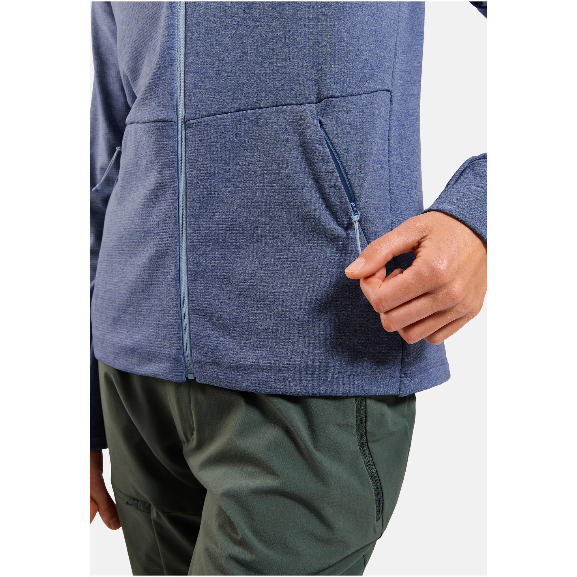 Bluza bez kaptura rozpinana Odlo Mid layer full zip GRID FLEECE 5/7