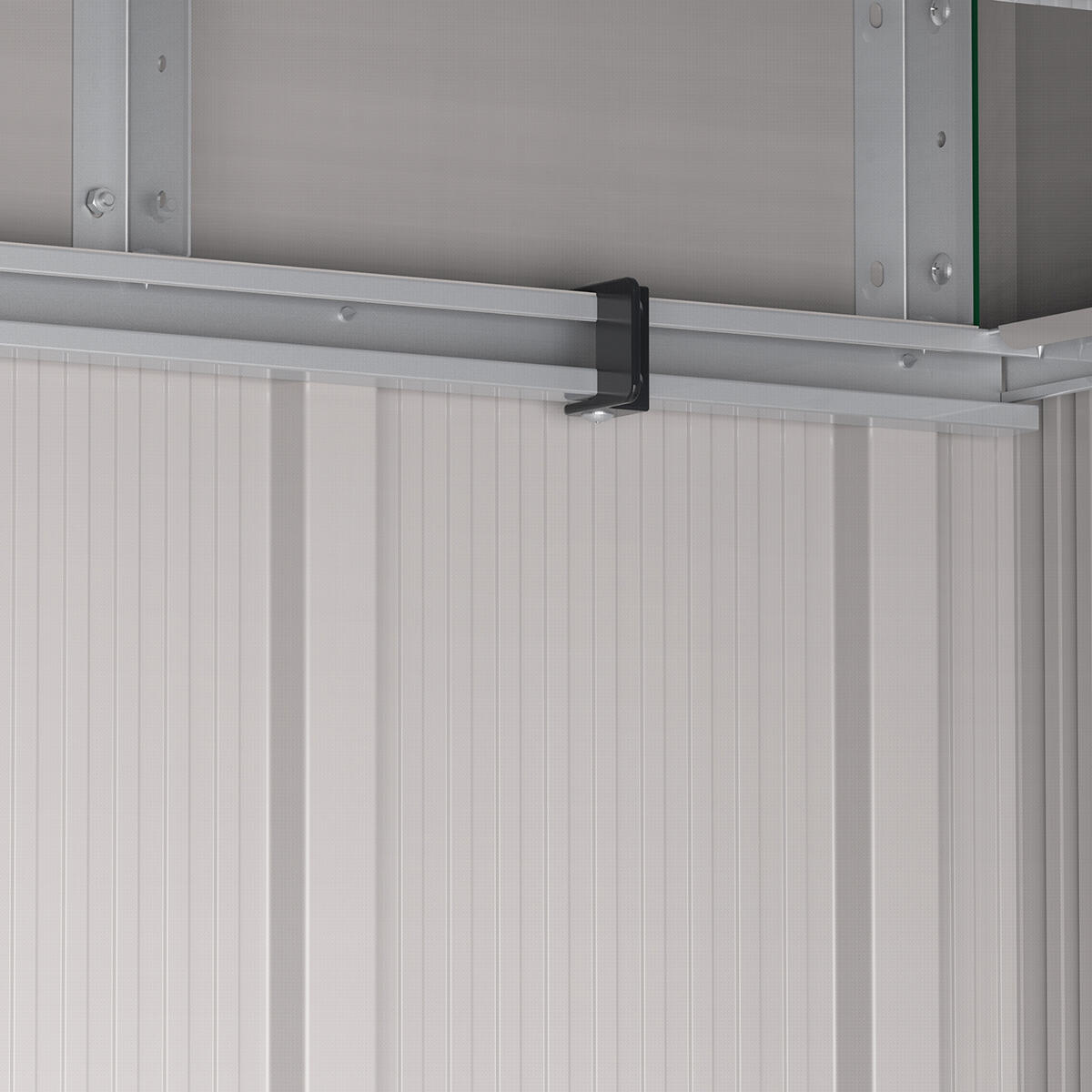 Caseta jardín Eco Pent Roof 6×4 metal gris antracita 7/7