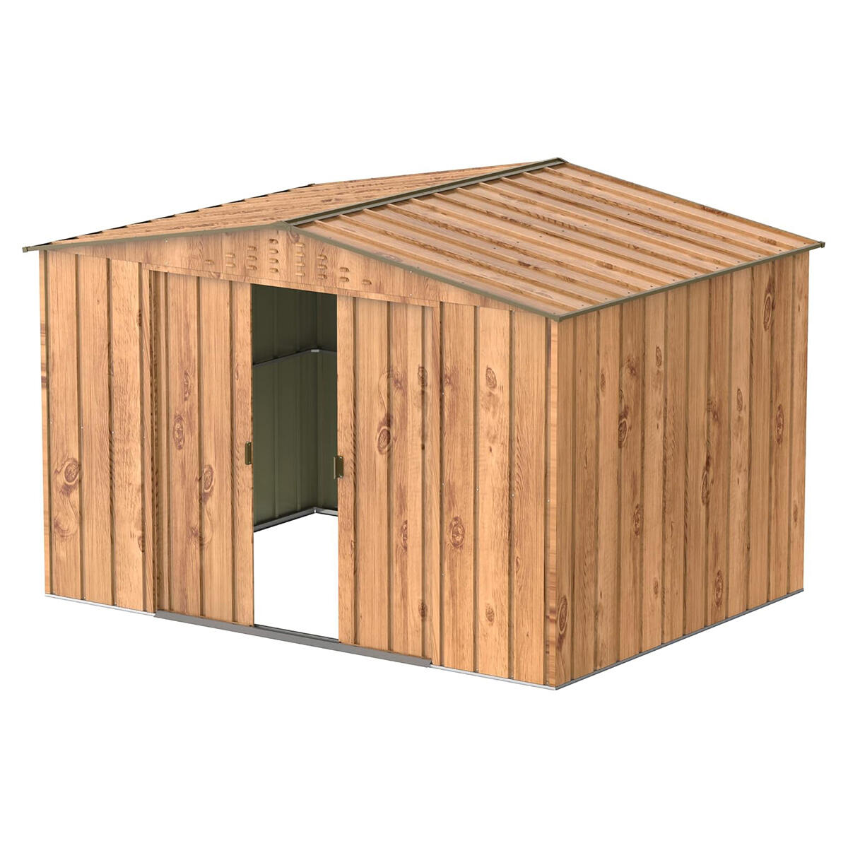 Caseta jardín Top Hércules 10×8 metal imitación madera 5/7