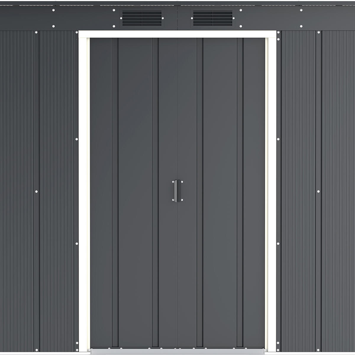 Caseta jardín Eco Pent Roof 6×4 metal gris antracita 5/7
