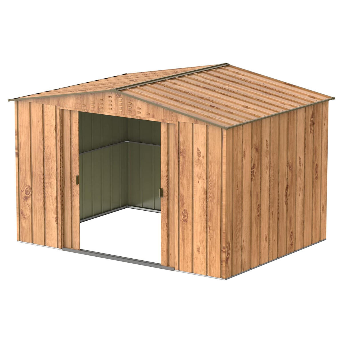 Caseta jardín Top Hércules 10×8 metal imitación madera 4/7