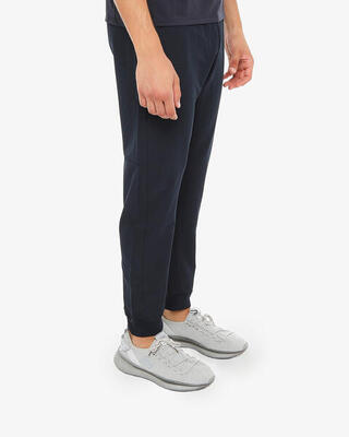Zwarte synthetische fitnessbroek voor heren