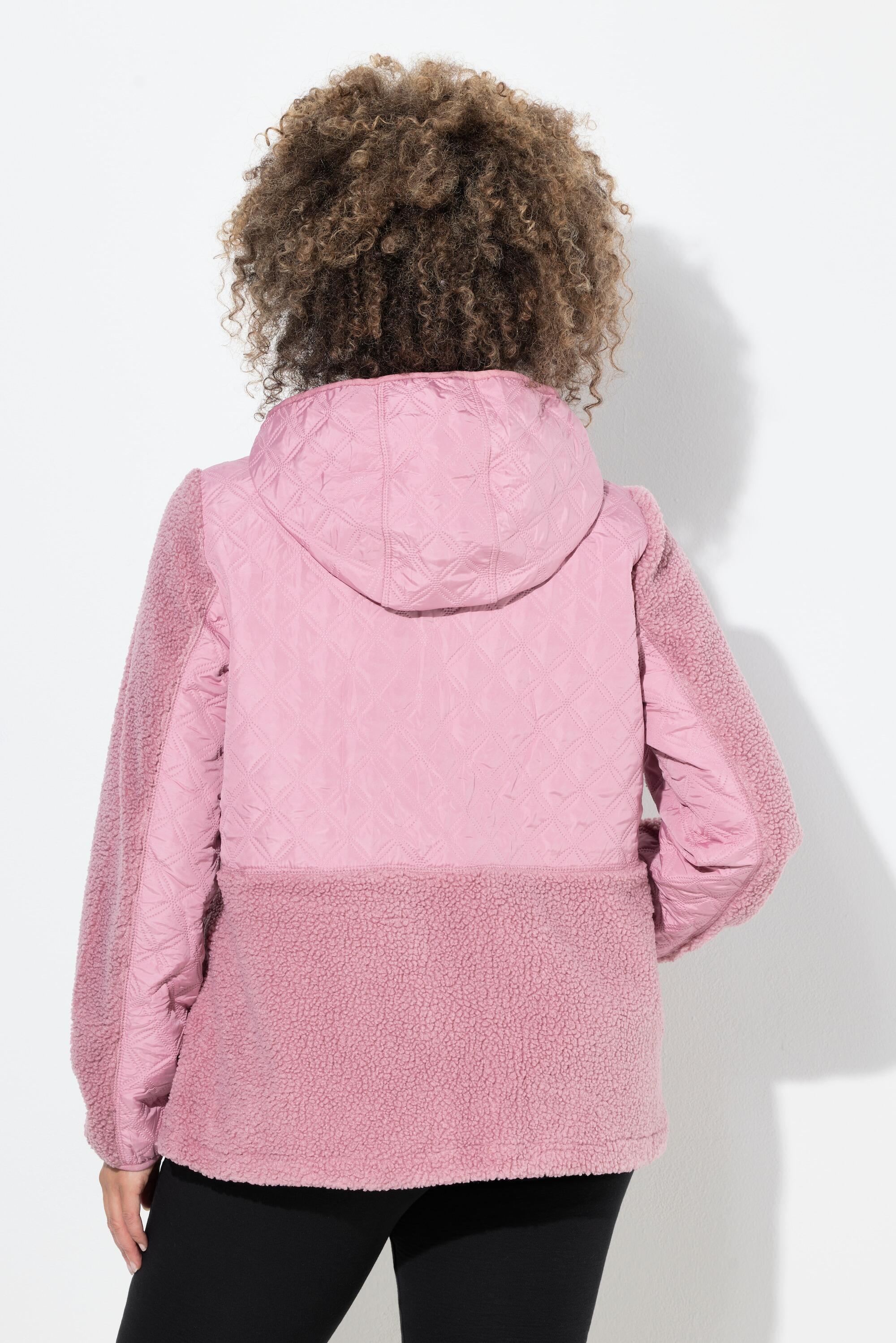 Femme Veste en polaire matelassée à capuche boutons-pression 2/7