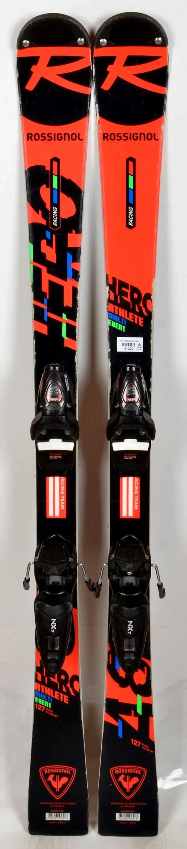 RECONDITIONNE - Skis junior Rossignol HERO ATHLETE MULTI EVENT red / b - BON 2/5