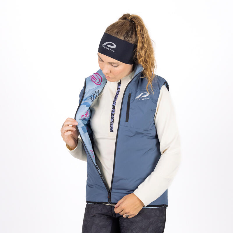 PROTECTIVE - Gilet réversible Primaloft - P-Writer bleu femme 4/7