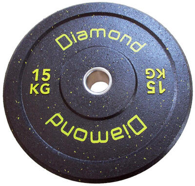 Disco bumper in gomma riciclata foro Ø51 mm per cross training