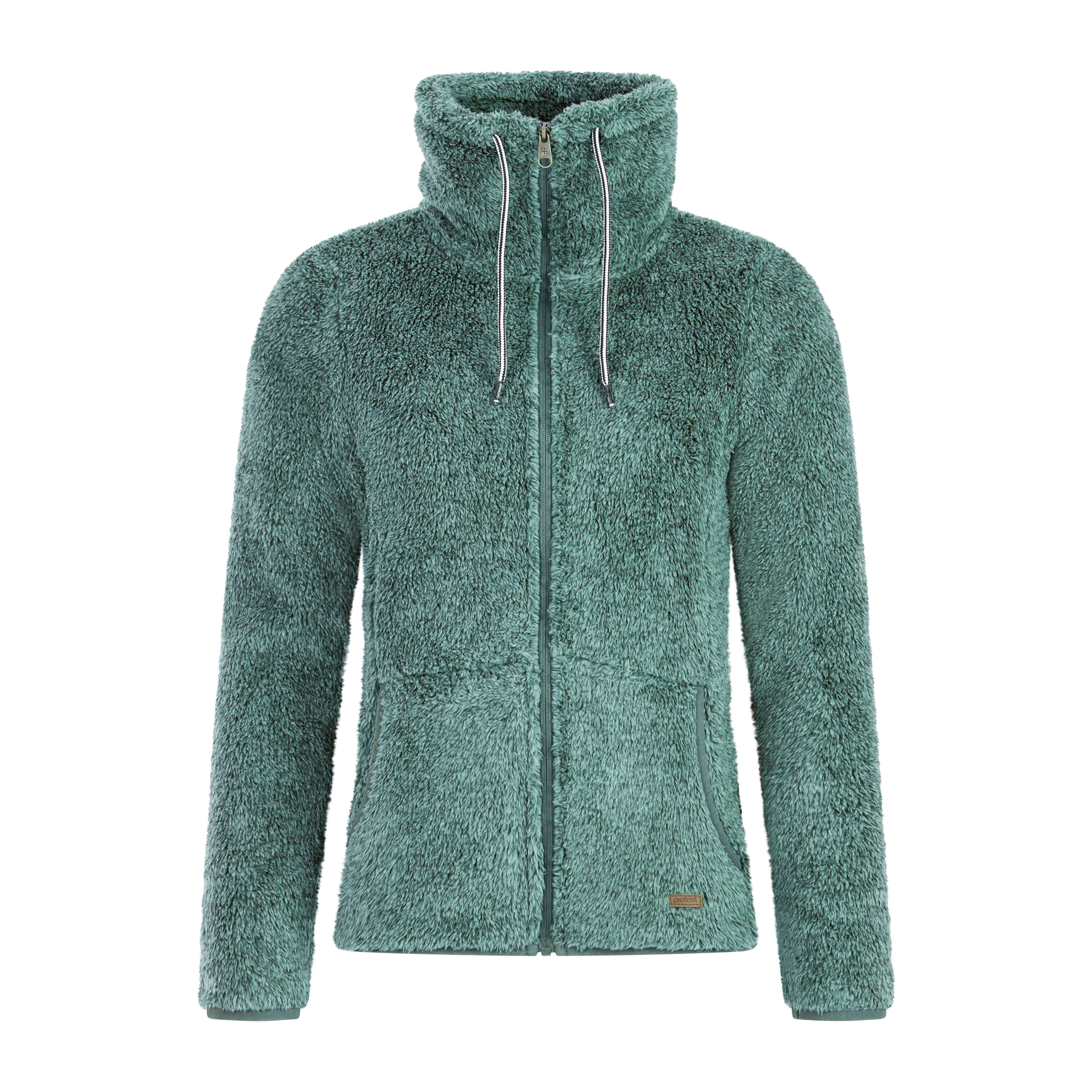 Sweat à Capuche Femme Protest – Turquoise, Zippé, Taille M, état Top