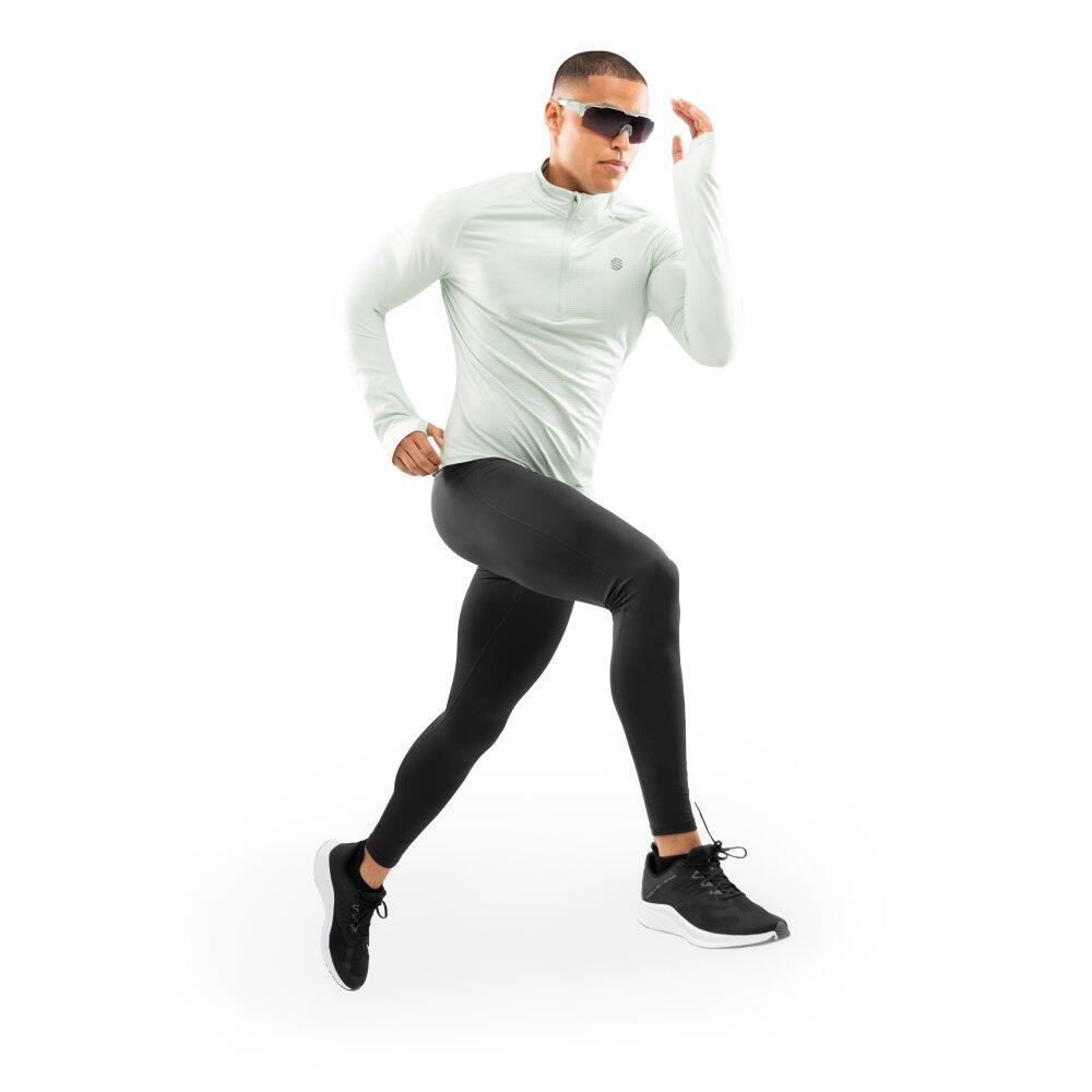 Men Fitness 's half-zip running sweatshirt Intuit Green Green 3/6