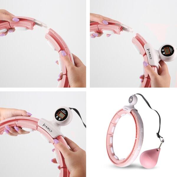 Ensemble hula hoop magnétique avec compteur HMS HHM15 + ceinture  BR163 5/7