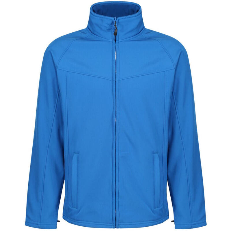 Uproar Mens Softshell Wind Resistant Fleece Jacket (Oxford Blue)