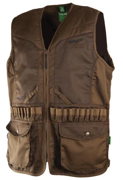Gilet De Chasse Treeland Marron Calibre 20 1/1